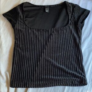 forever 21 velvet crop top